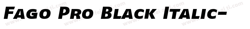Fago Pro Black Italic字体转换